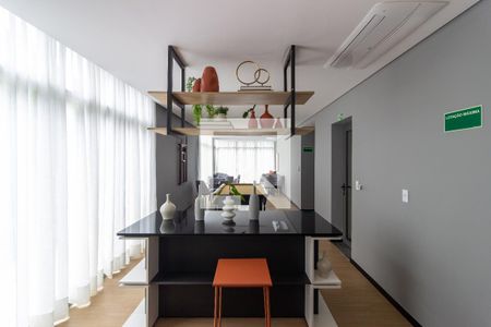 Studio para alugar com 28m², 1 quarto e sem vaga Studio para alugar com 28m², 1 quarto e sem vagaÁrea comum - Salão de festas