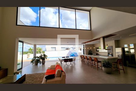 Sala de casa de condomínio à venda com 5 quartos, 416m² em Vale Azul, Jundiaí