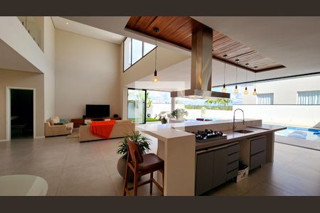 Sala de casa de condomínio à venda com 5 quartos, 416m² em Vale Azul, Jundiaí