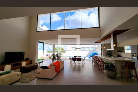 Sala de casa de condomínio à venda com 5 quartos, 416m² em Vale Azul, Jundiaí