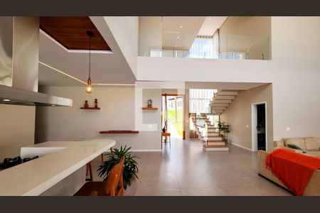 Sala de casa de condomínio à venda com 5 quartos, 416m² em Vale Azul, Jundiaí