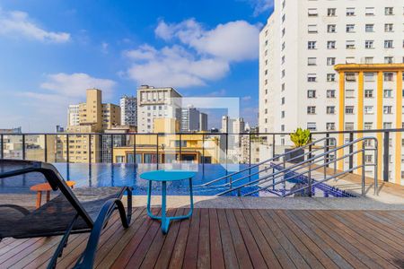 Studio para alugar com 26m², 1 quarto e sem vagaPiscina