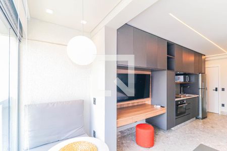 Varanda de kitnet/studio à venda com 1 quarto, 25m² em Jardim das Acacias, São Paulo