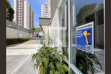 Studio para alugar com 23m², 1 quarto e sem vagaFachada + plaquinha