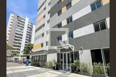 Studio para alugar com 23m², 1 quarto e sem vagaFachada + plaquinha