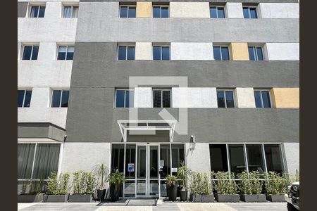 Studio para alugar com 23m², 1 quarto e sem vagaFachada + plaquinha