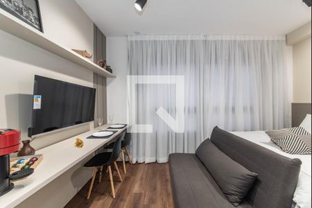 Studio - Sala de kitnet/studio para alugar com 1 quarto, 30m² em Brooklin Paulista, São Paulo