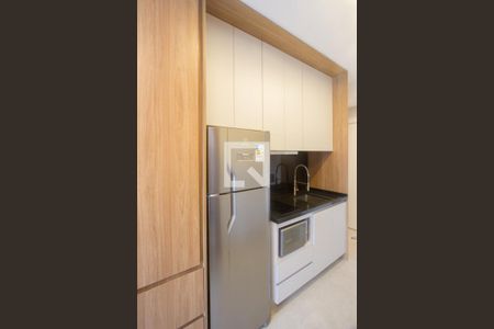 Cozinha de kitnet/studio para alugar com 1 quarto, 25m² em Jardim das Acacias, São Paulo