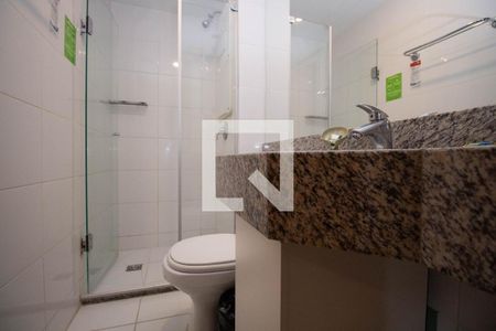 Banheiro Social de kitnet/studio para alugar com 1 quarto, 24m² em Águas Claras, Brasília