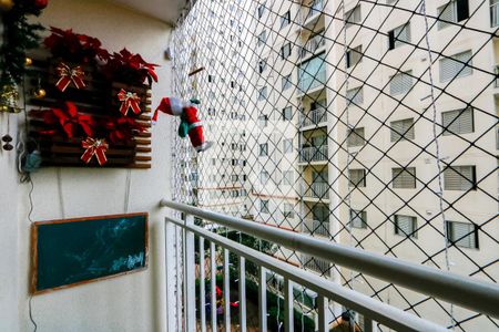 Varanda da sala de apartamento à venda com 3 quartos, 63m² em Vila Homero Thon, Santo André