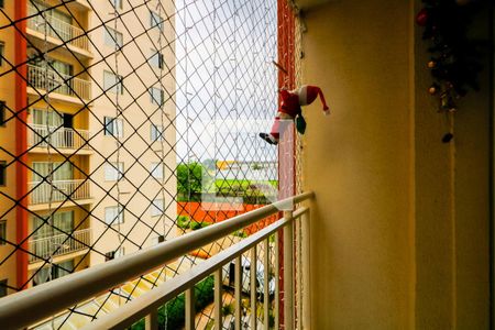 Varanda da sala de apartamento à venda com 3 quartos, 63m² em Vila Homero Thon, Santo André