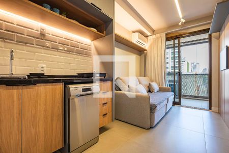 Sala/Cozinha de apartamento para alugar com 1 quarto, 37m² em Pinheiros, São Paulo
