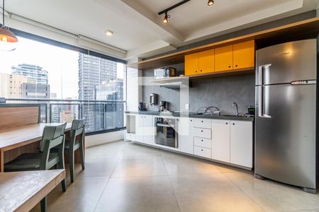 Cozinha de kitnet/studio para alugar com 1 quarto, 35m² em Pinheiros, São Paulo