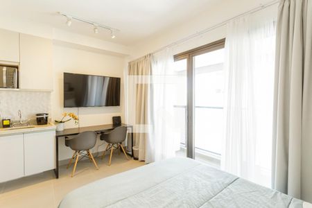 Sala/Quarto de apartamento para alugar com 1 quarto, 25m² em Indianópolis, São Paulo
