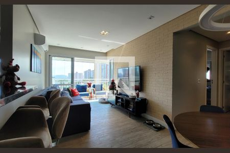 Sala de apartamento à venda com 2 quartos, 71m² em Vila Assunção, Santo André