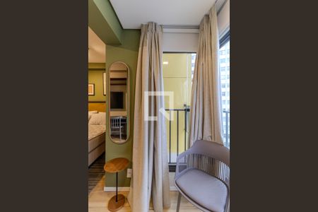 Varanda de kitnet/studio para alugar com 1 quarto, 26m² em Vila Buarque, São Paulo