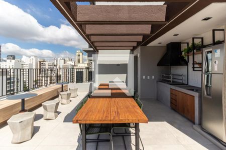 Studio para alugar com 26m², 1 quarto e sem vagaChurrasqueira