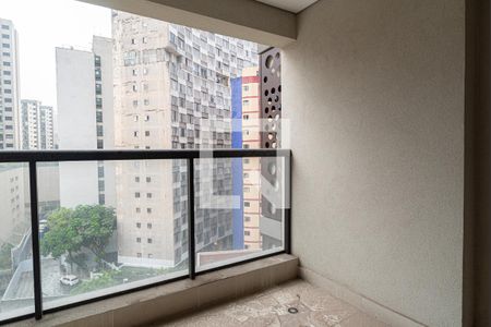 Varanda da Sala de apartamento à venda com 1 quarto, 45m² em Bela Vista, São Paulo