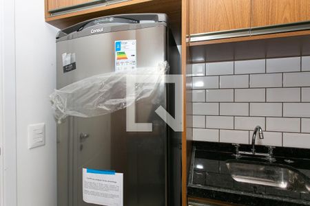 Studio para alugar com 27m², 1 quarto e sem vaga Studio para alugar com 27m², 1 quarto e sem vagaCozinha - Geladeira