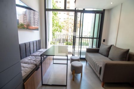 Sala de apartamento à venda com 1 quarto, 24m² em Santo Amaro, São Paulo