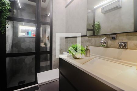 Studio para alugar com 42m², 1 quarto e 1 vaga Studio para alugar com 42m², 1 quarto e 1 vagaBanheiro