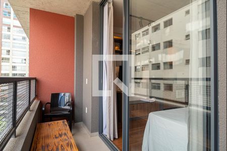Varanda da Sala/Quarto de kitnet/studio à venda com 1 quarto, 24m² em Consolação, São Paulo