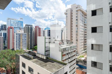 Vista da Varanda da Sala/Quarto de kitnet/studio à venda com 1 quarto, 24m² em Consolação, São Paulo