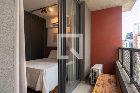 Varanda da Sala/Quarto de kitnet/studio à venda com 1 quarto, 24m² em Consolação, São Paulo