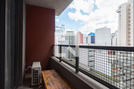 Varanda da Sala/Quarto de kitnet/studio à venda com 1 quarto, 24m² em Consolação, São Paulo