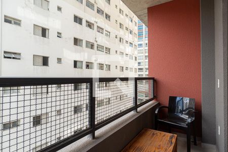 Varanda da Sala/Quarto de kitnet/studio à venda com 1 quarto, 24m² em Consolação, São Paulo