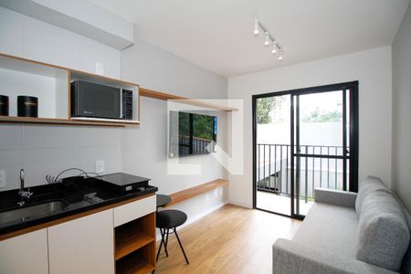 Sala e Cozinha de kitnet/studio para alugar com 1 quarto, 28m² em Pinheiros, São Paulo