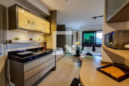 Sala / Cozinha de kitnet/studio à venda com 1 quarto, 42m² em Vila Mariana, São Paulo