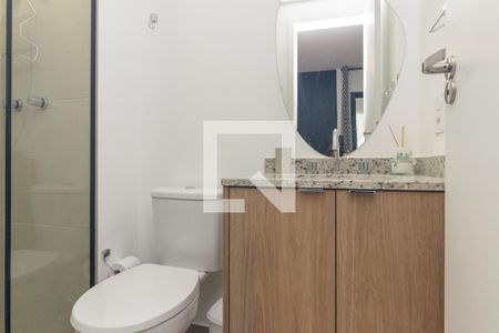 Banheiro de kitnet/studio para alugar com 1 quarto, 26m² em Vila Buarque, São Paulo