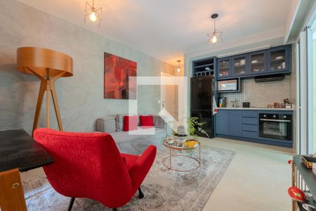 Sala de apartamento para alugar com 1 quarto, 57m² em Bela Vista, São Paulo