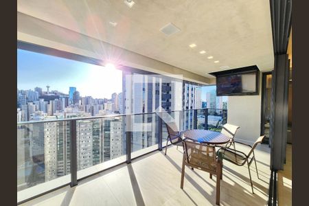 Varanda de apartamento à venda com 3 quartos, 202m² em Vila da Serra, Nova Lima