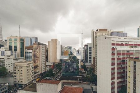 Varanda vista de kitnet/studio à venda com 1 quarto, 26m² em Consolação, São Paulo