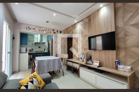 Sala de apartamento à venda com 2 quartos, 63m² em Vila Gilda, Santo André