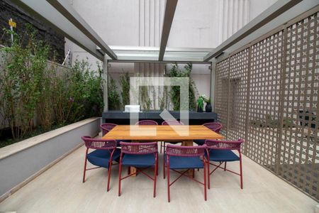 Studio para alugar com 28m², 1 quarto e sem vaga Studio para alugar com 28m², 1 quarto e sem vagaÁrea comum - Churrasqueira