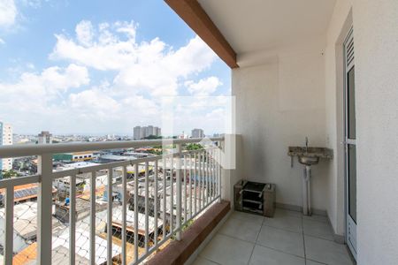 Varanda da Sala de apartamento à venda com 2 quartos, 46m² em Vila Carmosina, São Paulo