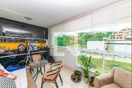 Varanda da Sala de apartamento para alugar com 3 quartos, 83m² em Buritis, Belo Horizonte