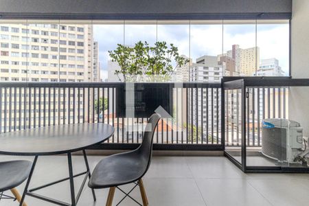 Varanda de kitnet/studio à venda com 1 quarto, 33m² em Campos Elíseos, São Paulo