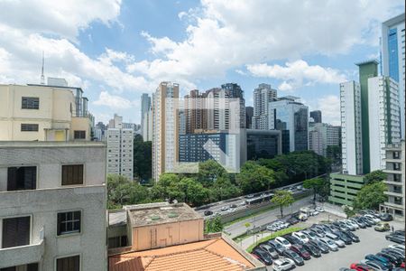 Vista da Varanda da Sala/Quarto de kitnet/studio à venda com 1 quarto, 24m² em Bela Vista, São Paulo