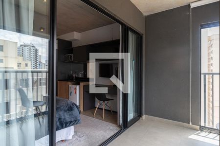 Varanda da Sala/Quarto de kitnet/studio à venda com 1 quarto, 24m² em Bela Vista, São Paulo