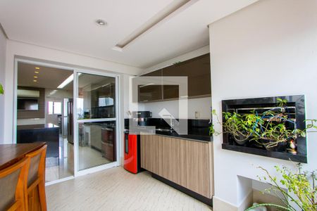 Varanda gourmet/Hall social privativo de apartamento à venda com 4 quartos, 232m² em Vila Assunção, Santo André