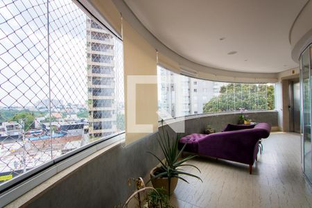 Varanda gourmet/Hall social privativo de apartamento à venda com 4 quartos, 232m² em Vila Assunção, Santo André