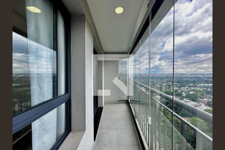 Sacada Sala de apartamento para alugar com 1 quarto, 32m² em Santo Amaro, São Paulo