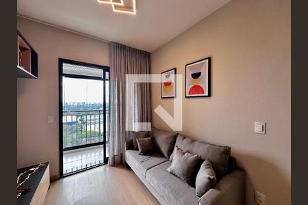 Sala de apartamento para alugar com 1 quarto, 32m² em Santo Amaro, São Paulo