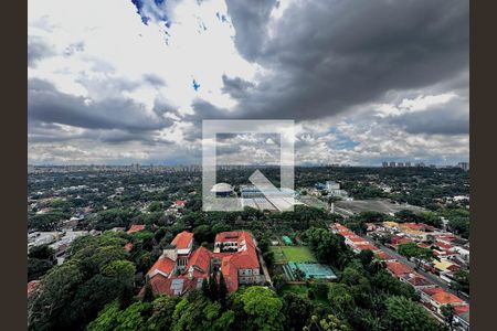 Vista Sacada Sala de apartamento para alugar com 1 quarto, 32m² em Santo Amaro, São Paulo