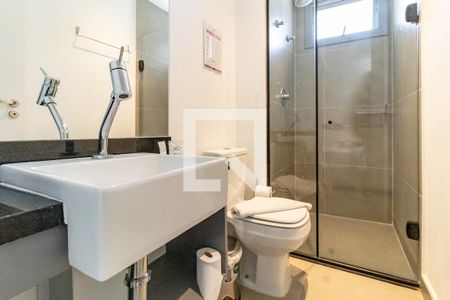 Banheiro de kitnet/studio à venda com 1 quarto, 21m² em Indianópolis, São Paulo