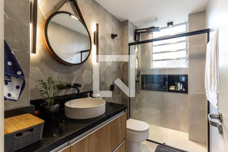 Banheiro de apartamento à venda com 1 quarto, 44m² em Santa Cecilia, São Paulo